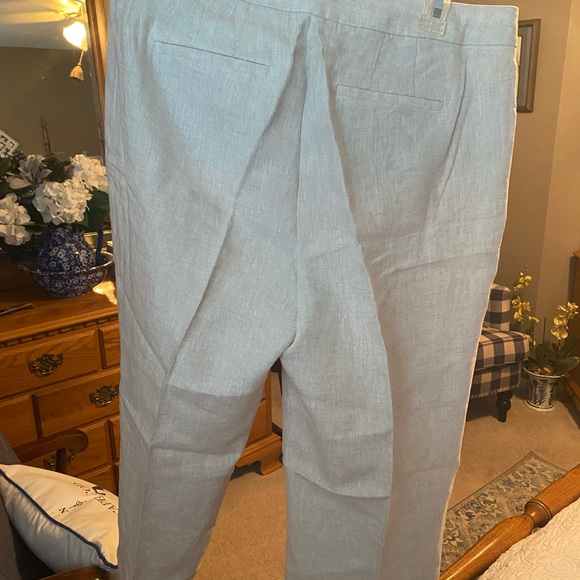 NWT Talbots oatmeal linen capris sz 10 - Picture 7 of 8